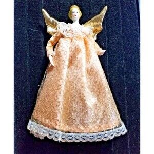 Vintage Angel Tree Topper Shimmer & Lace Christmas Traditional Holiday